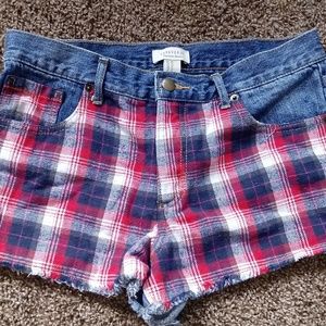 Plaid Forever 21 Jean shorts